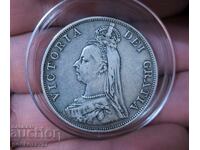 Ηνωμένο Βασίλειο 4 σελίνια (διπλό φλορίνι) 1889 Ασήμι !