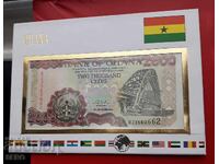 Ghana Banknote 2000 Cedis 2002 Folded in a beautiful envelope