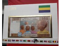 Gabon - 500 Franc Banknote 2002 Folded in a Beautiful Envelope