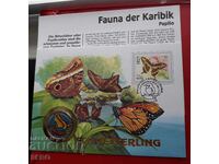 Cuba 1 peso 1996 - colored and postage stamp in a beautiful envelope