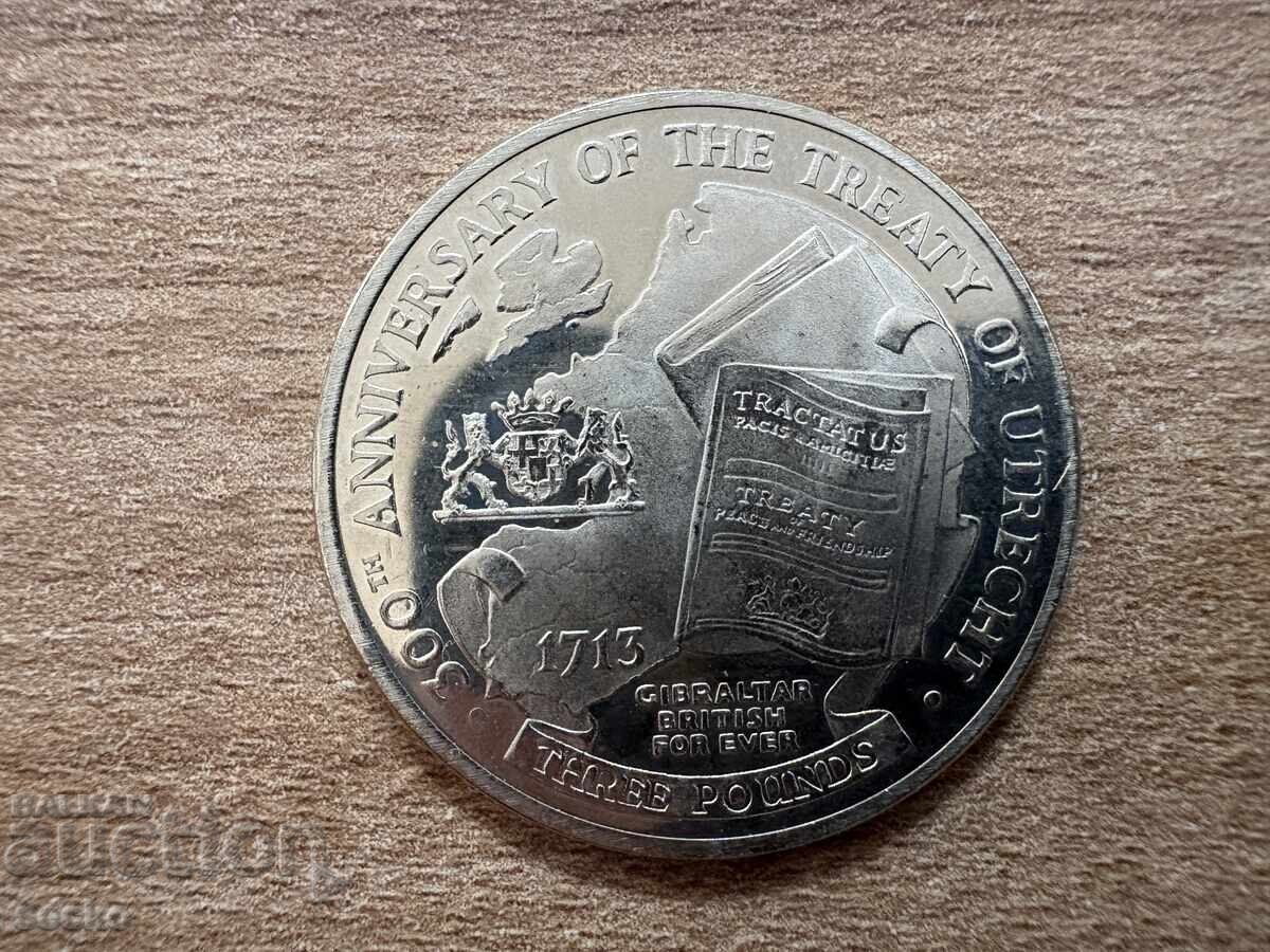 Γιβραλτάρ - 3 λίρες (2013) - από τη Συνθήκη της Ουτρέχτης (1 Γιβραλτάρ - 3 λίρες (2013) - από τη Συνθήκη της Ουτρέχτης (1