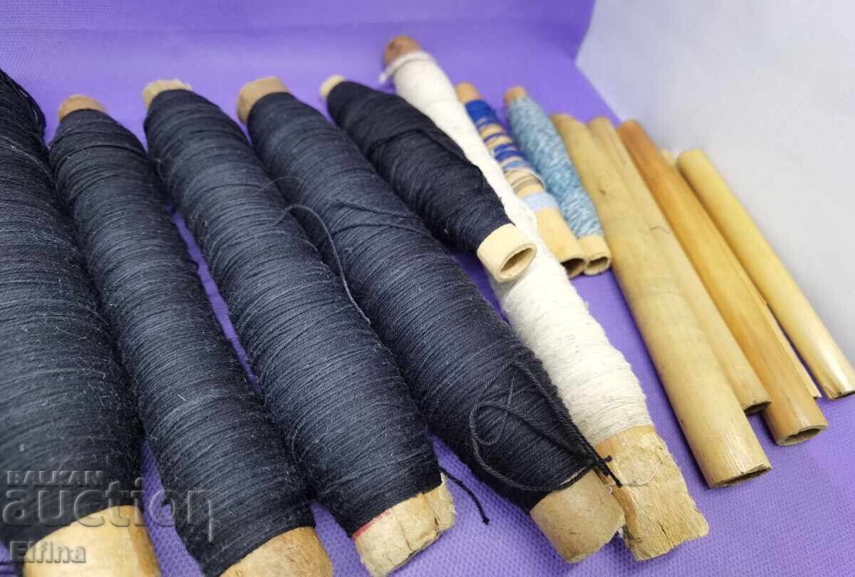 Antique shuttles and rug weaving sticks - 5