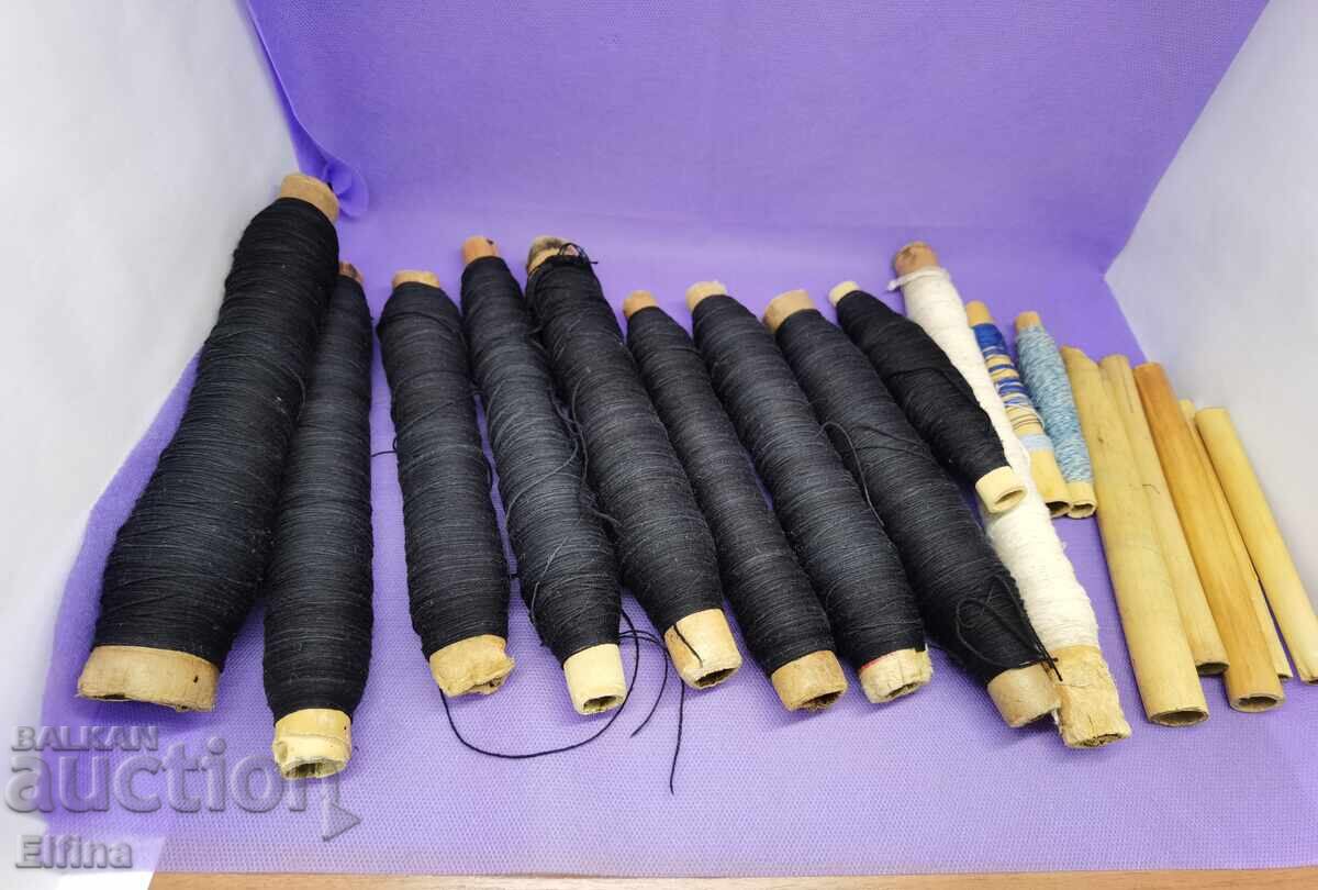 Αντίκες καλάμια και ράβδοι για την ύφανση χαλιών - 6