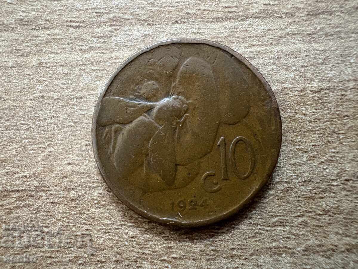 Ιταλία - 10 centesimi (1924) Ιταλία - 10 centesimi (1924)