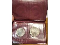 Τραπεζικό σετ, 2 + 5 Δηνάρια "FAO" 1970g. Γιουγκοσλαβία UNC