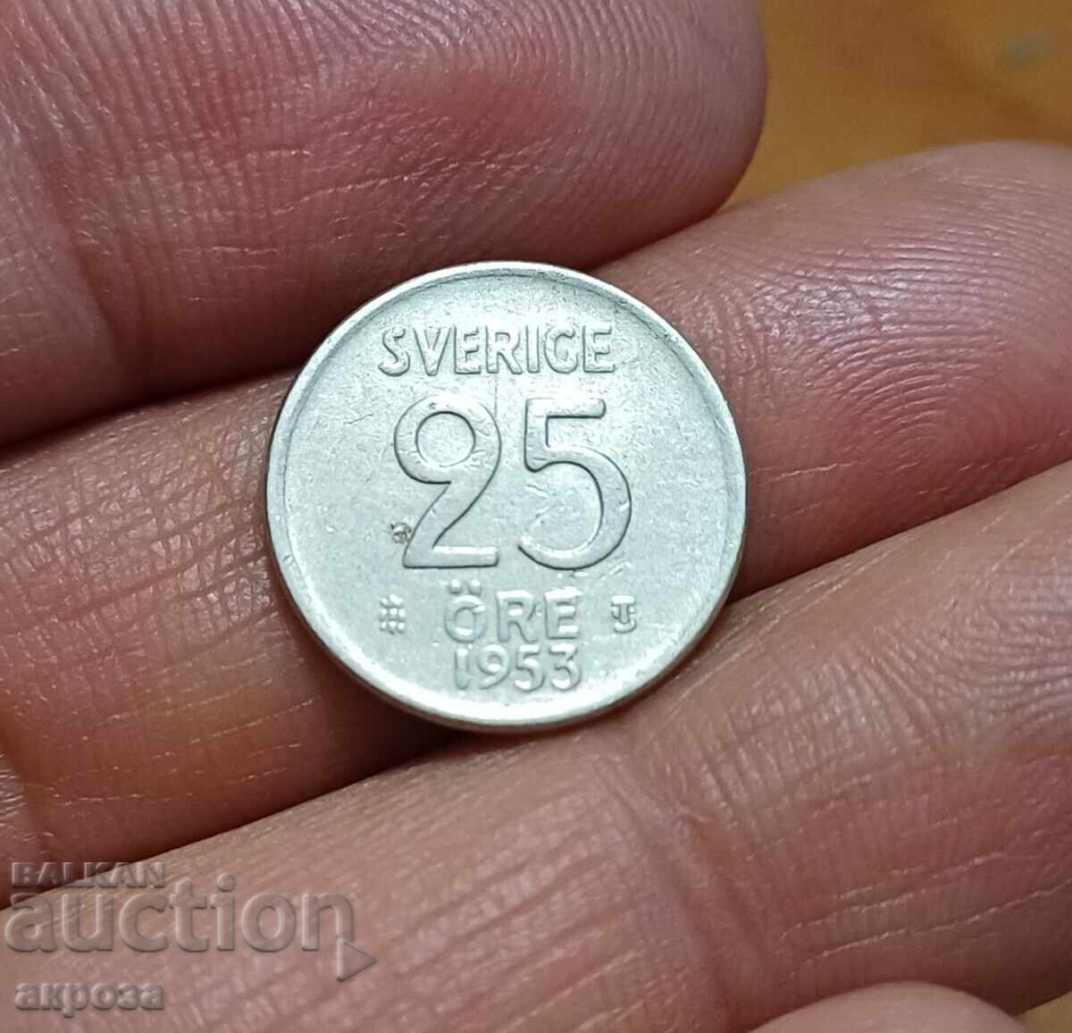 25 йоре Швеция 1953 сребро с цена 3.20 лв. | € 1.64 25 йоре Швеция 1953 сребро с цена 3.20 лв. | € 1.64