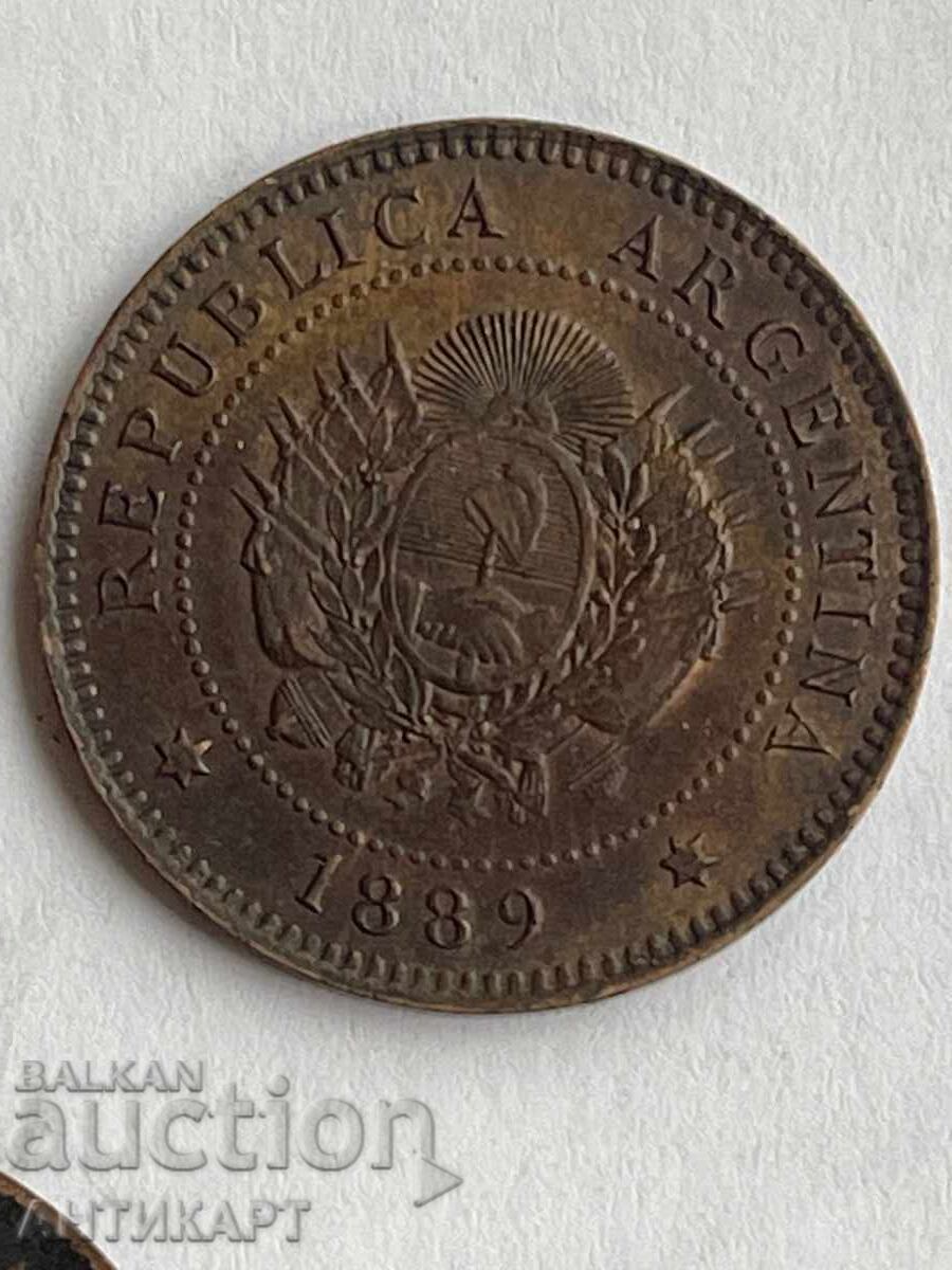 Auction Argentina 3 coins un centavo 1889, 1892 and 1893 Auction Argentina 3 coins un centavo 1889, 1892 and 1893