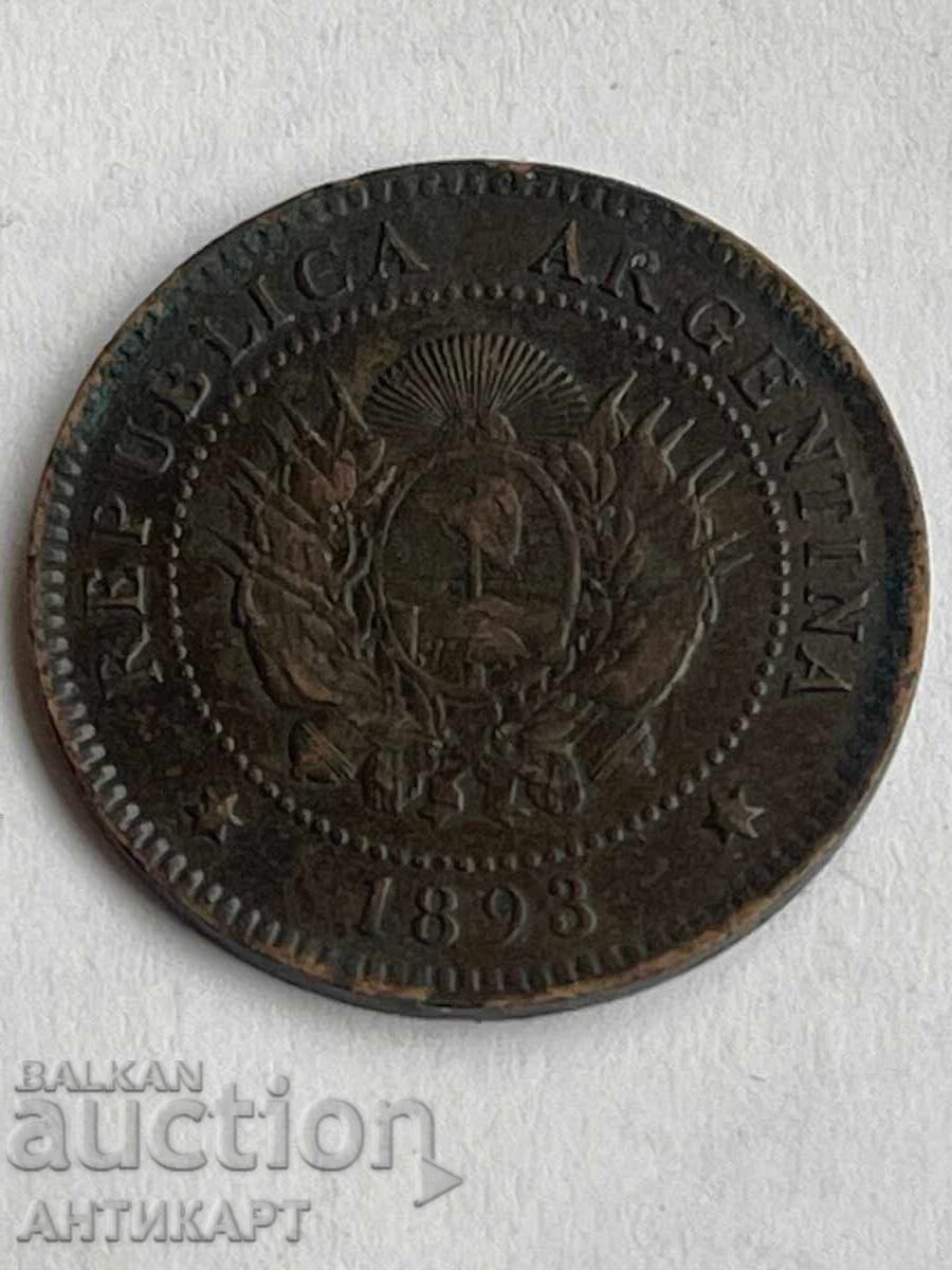 Delivery of Argentina 3 coins un centavo 1889, 1892 and 1893 Delivery of Argentina 3 coins un centavo 1889, 1892 and 1893