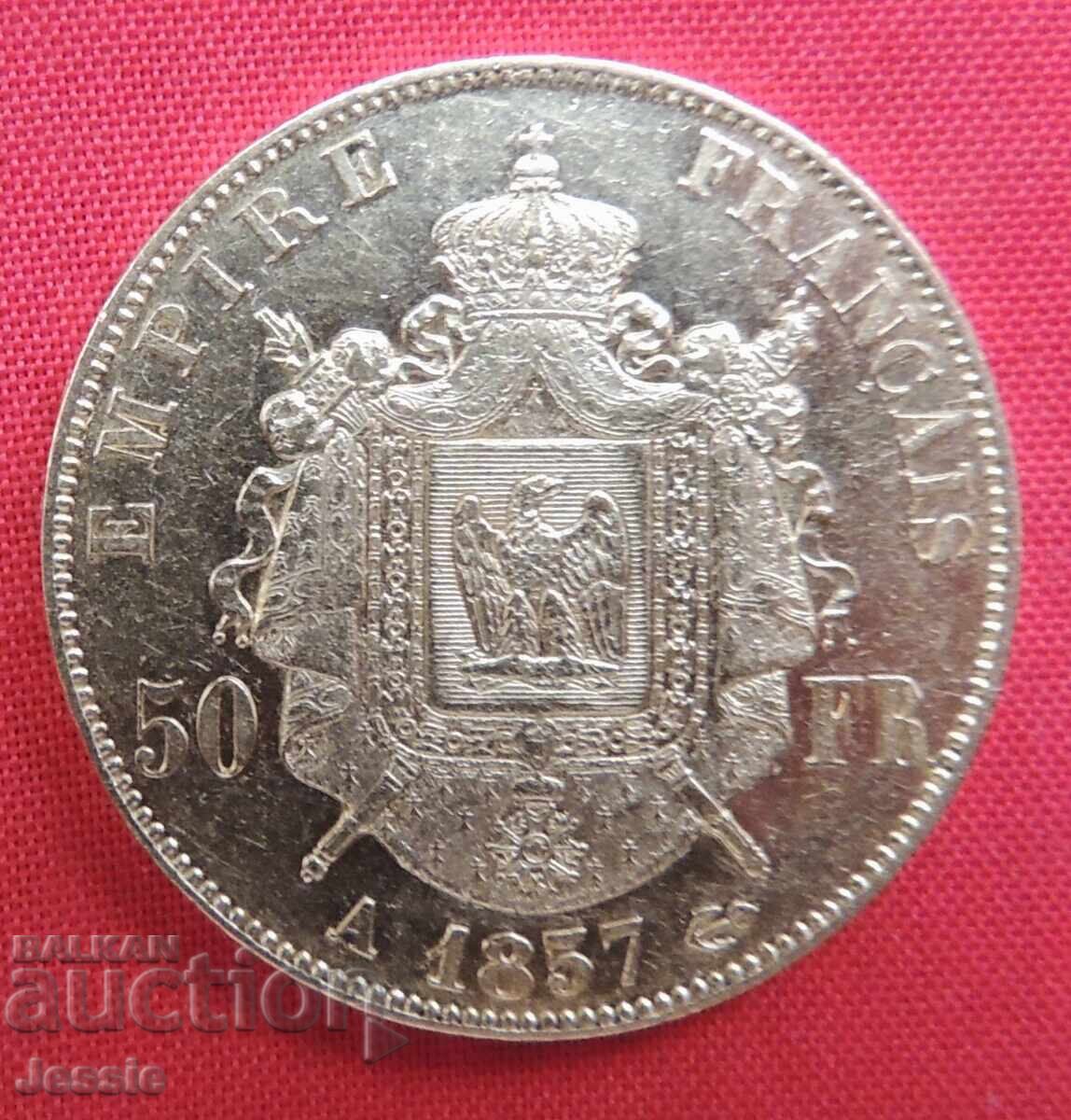 50 Franci 1857 A Franța ( 50 Franka Frantsiya ) (aur) SRAVNI 50 Franci 1857 A Franța ( 50 Franka Frantsiya ) (aur) SRAVNI