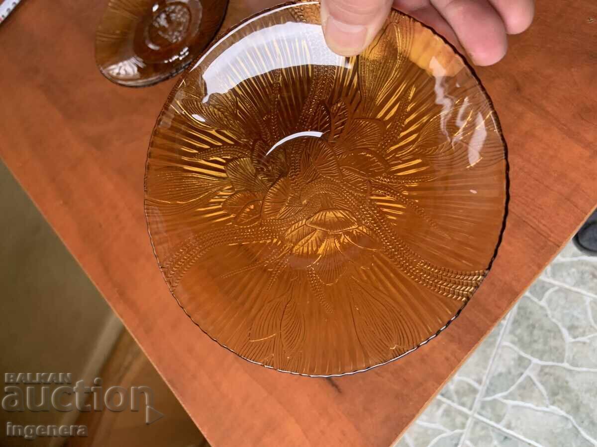 FARFURIE STICLĂ ORNAMENTE RELIEF COLECȚIE COLORATĂ - 3 BUC - 5