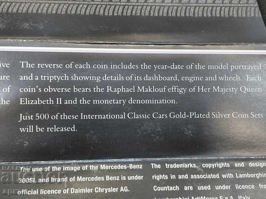 5 бр. лот по  1 oz ,сребърна унция 2006 -cars 1 $ Tuvalu - 7
