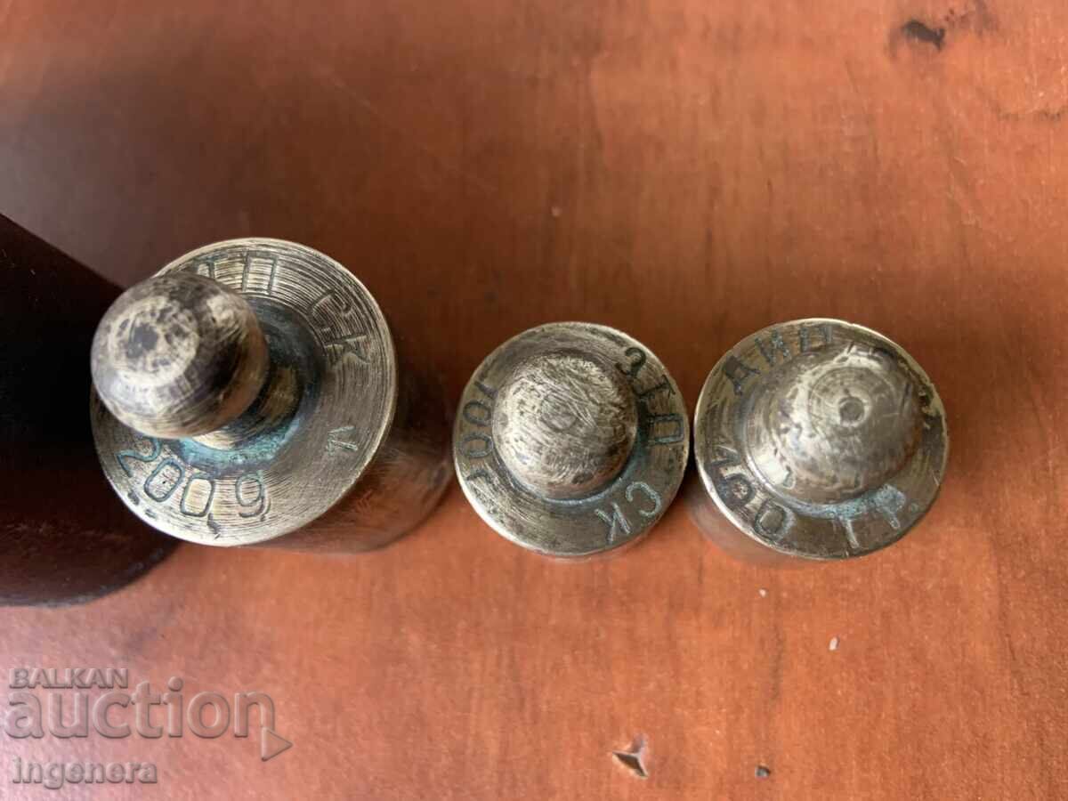 Livrarea Măsură greutate topuz cântar 1000,500,200 și 2X 100 GR. ÎN CUIB