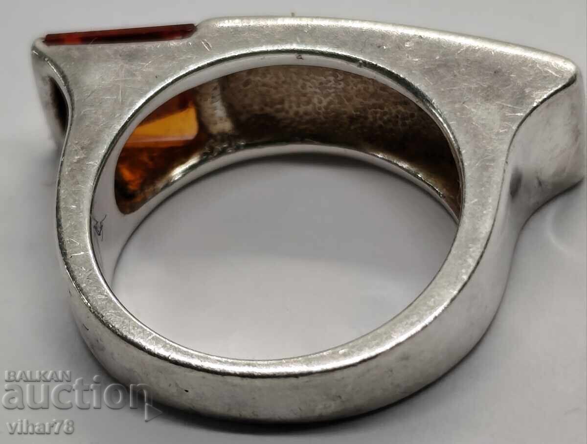 Inel de argint cu safir - 5