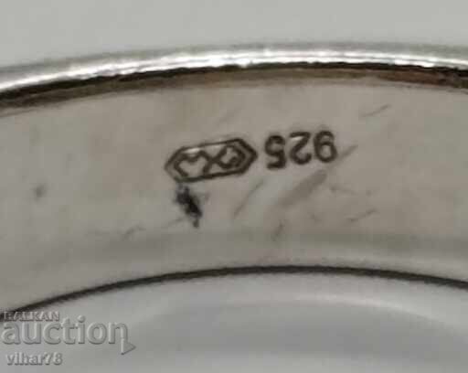 Inel de argint cu safir - 6