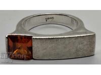 Inel de argint cu safir