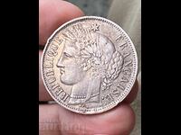 France 5 Francs 1870 Ceres Silver