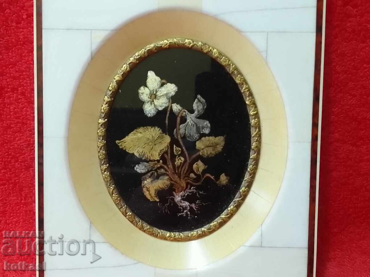 Доставка на Стара миниатюрна картина цвете