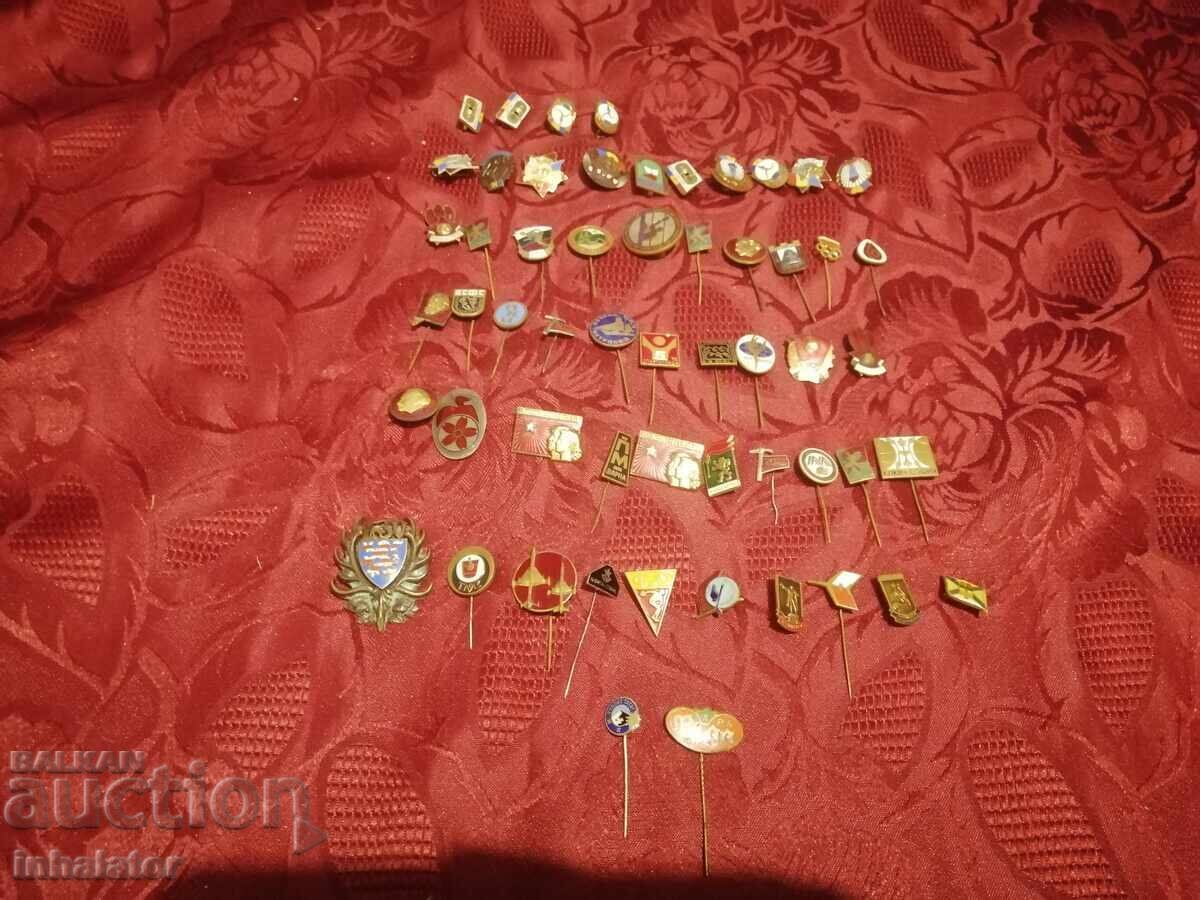 56 τμχ ΣΟΣ σμάλτου κονκάρδες διάφορες 56 τμχ ΣΟΣ σμάλτου κονκάρδες διάφορες