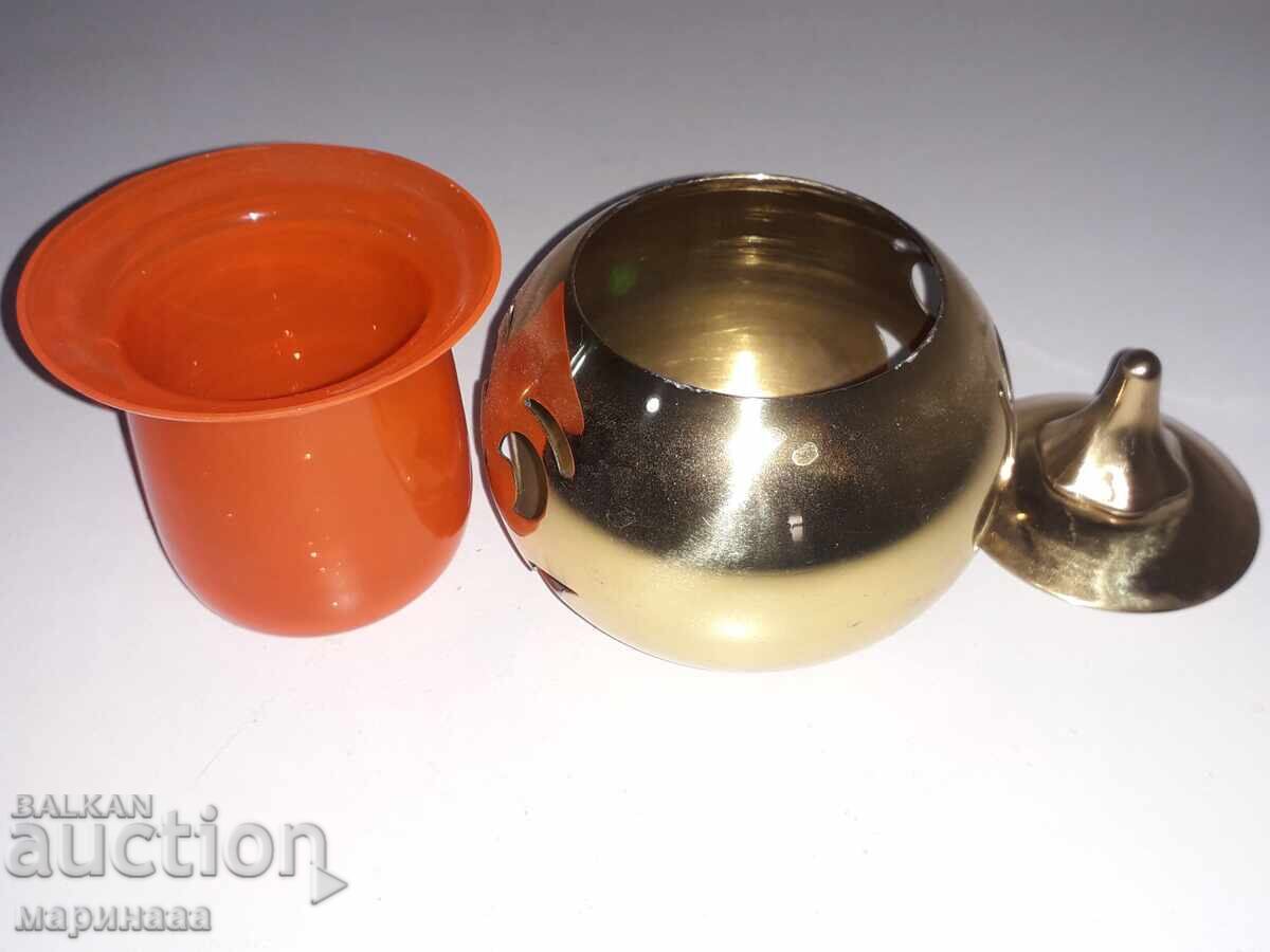 Delivery of NEW DECORATION. BRASS, COLORED GLASS