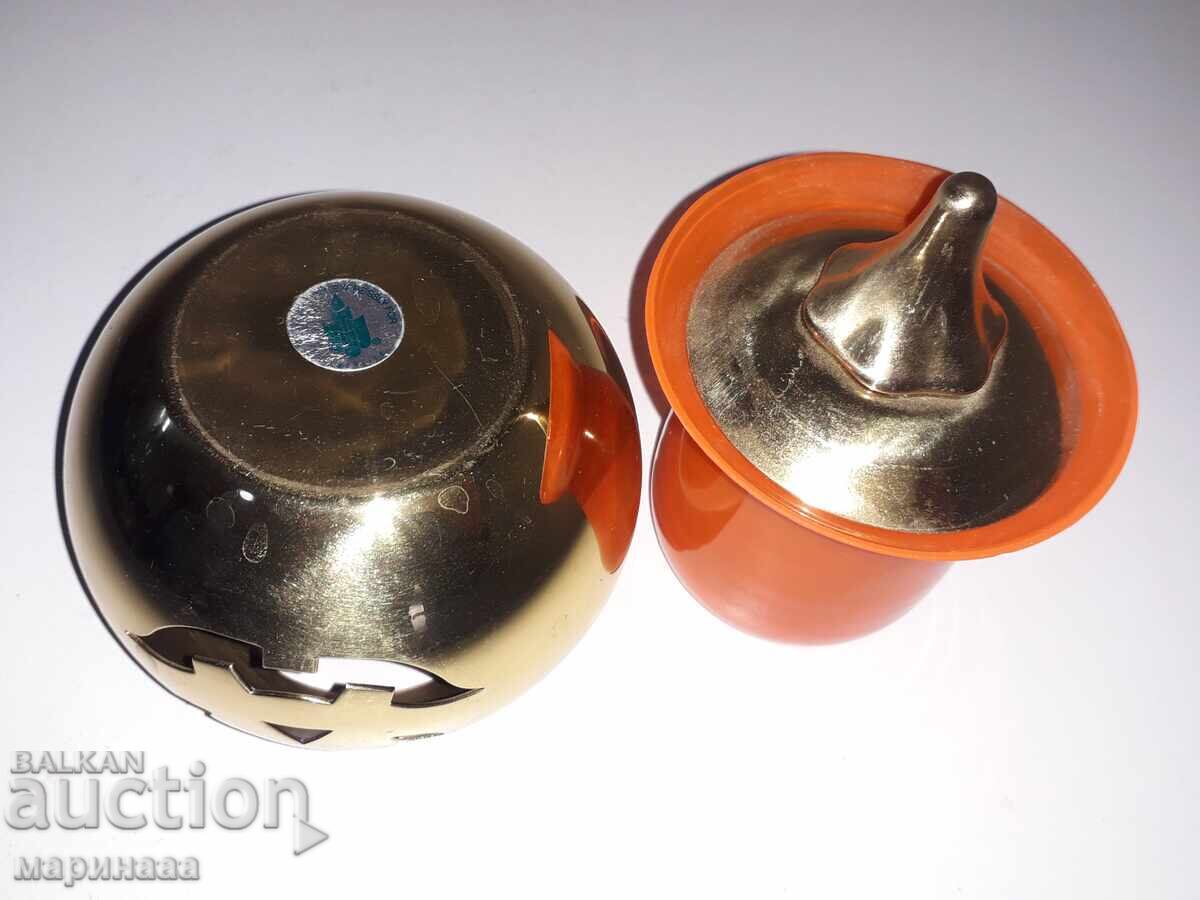 NEW DECORATION. BRASS, COLORED GLASS - 5