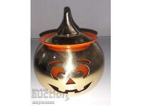 NOUĂ DECORAȚIE. ALAMĂ, STICLĂ COLORATĂ