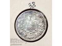 България 1 лев 1913г Сребро !