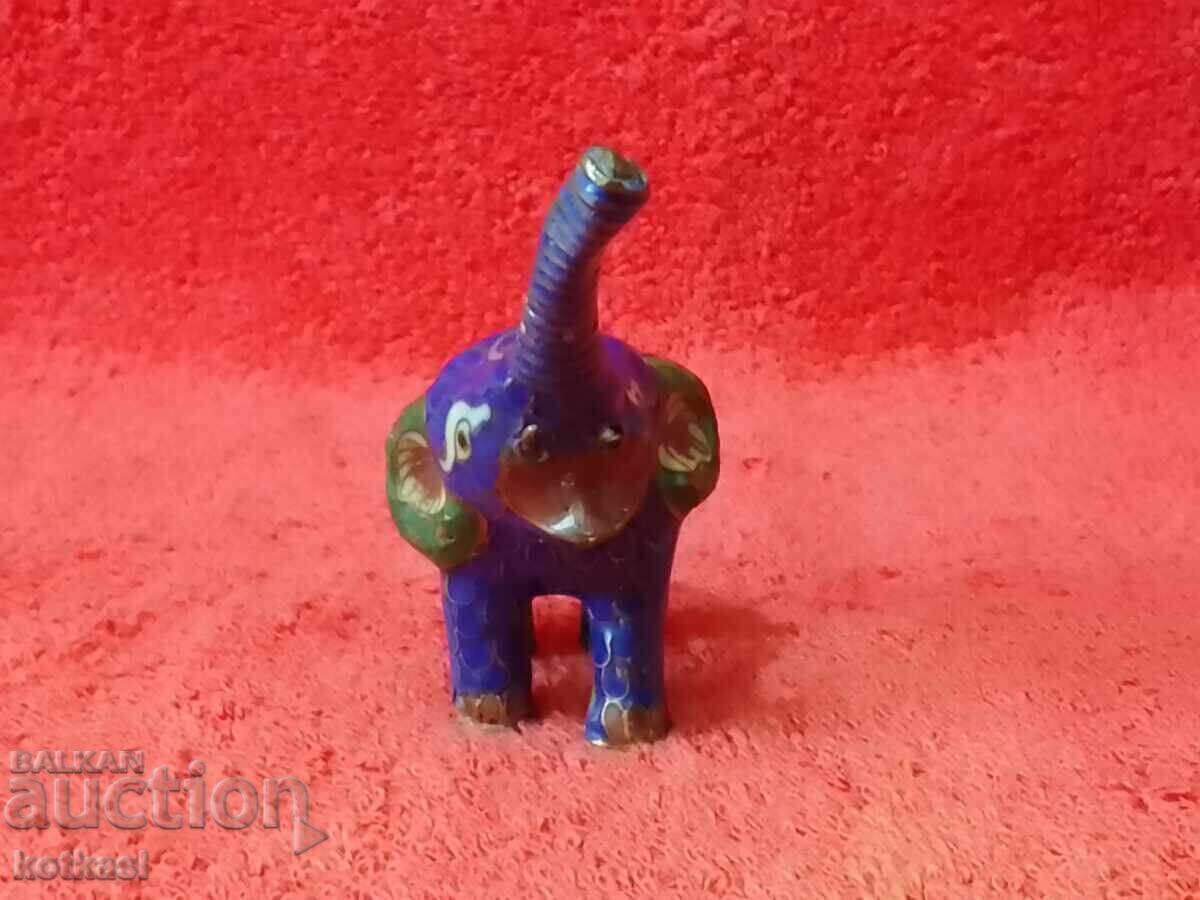 Old small elephant figure, cellular enamel cloisonné with price € 18.50 | 36.18 BGN