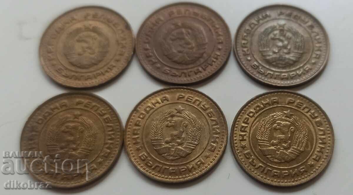 1989 - 1 стотинка България / 6 броя х 16 ст/брой - 5 1989 - 1 стотинка България / 6 броя х 16 ст/брой - 5