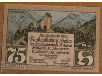 75 ХЕЛЕРА 1921 година, АВСТРИЯ - UNC