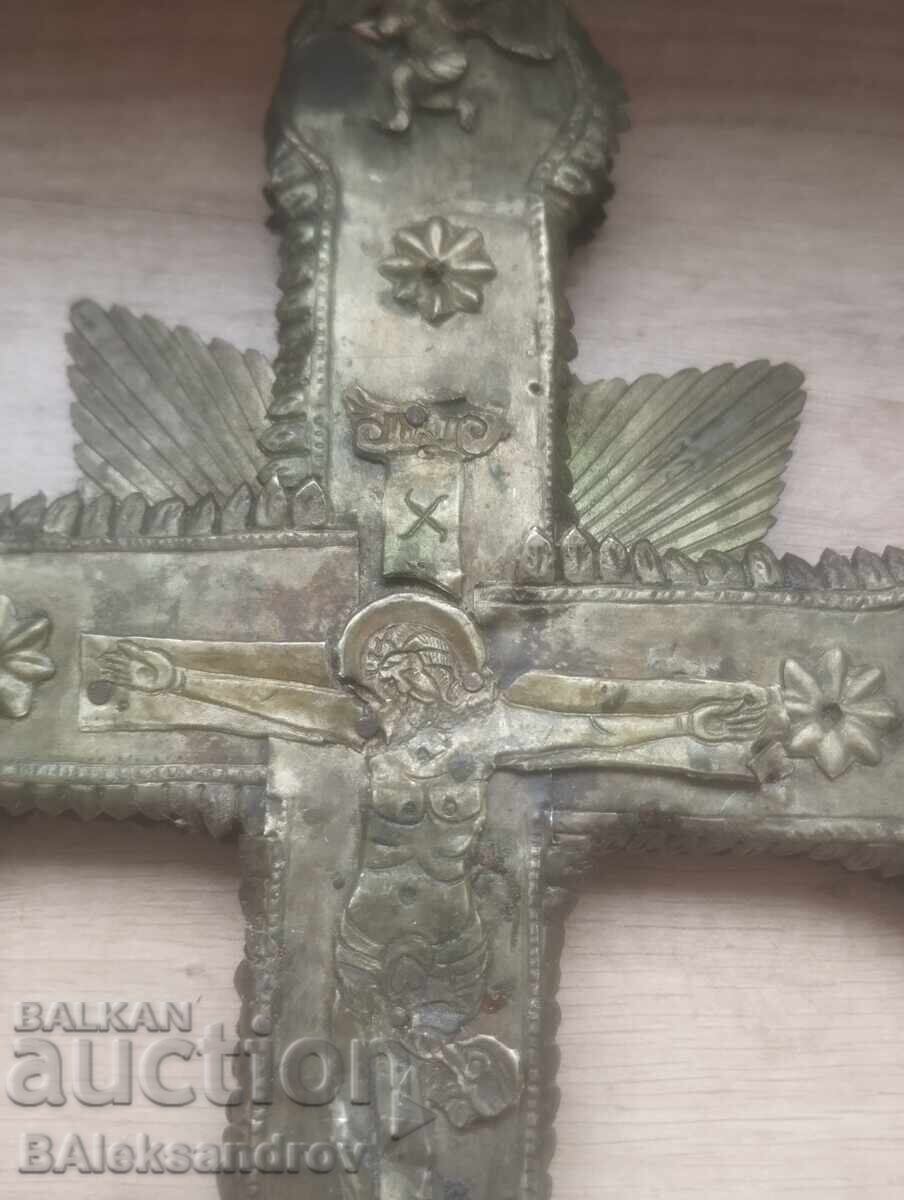 Renaissance large wrought iron carved cross with price 515.00 BGN | € 263.32