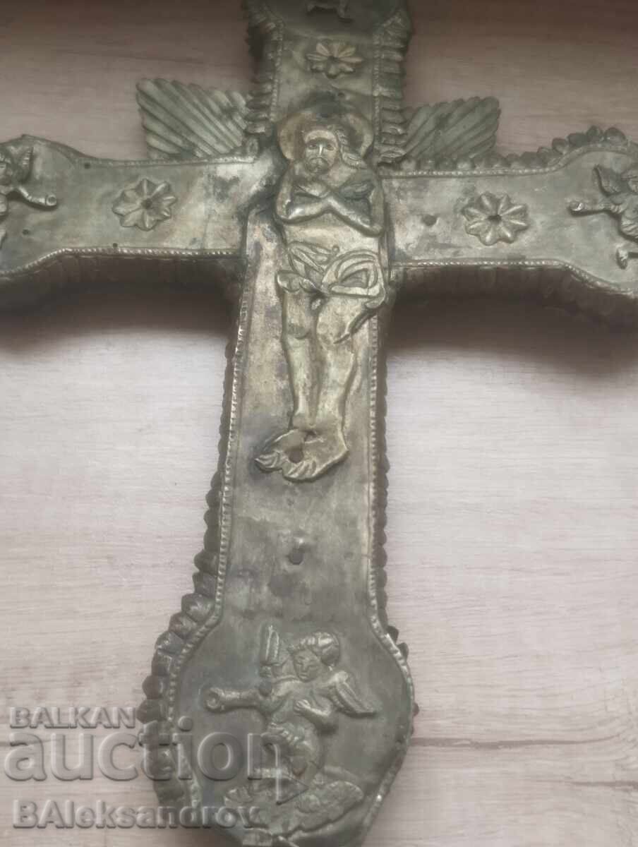 Delivery of Renaissance large wrought iron carved cross