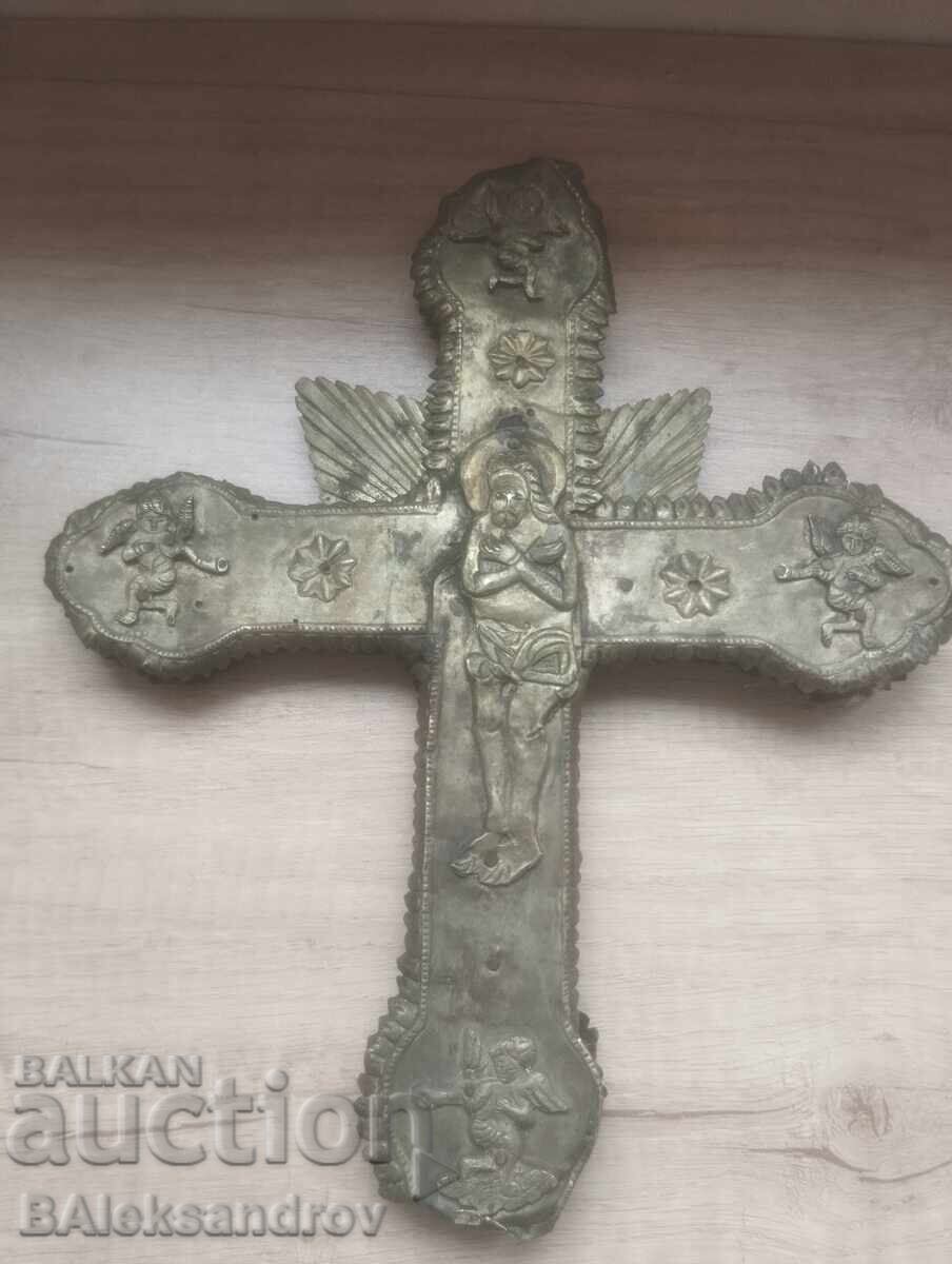 Renaissance large wrought iron carved cross - 5