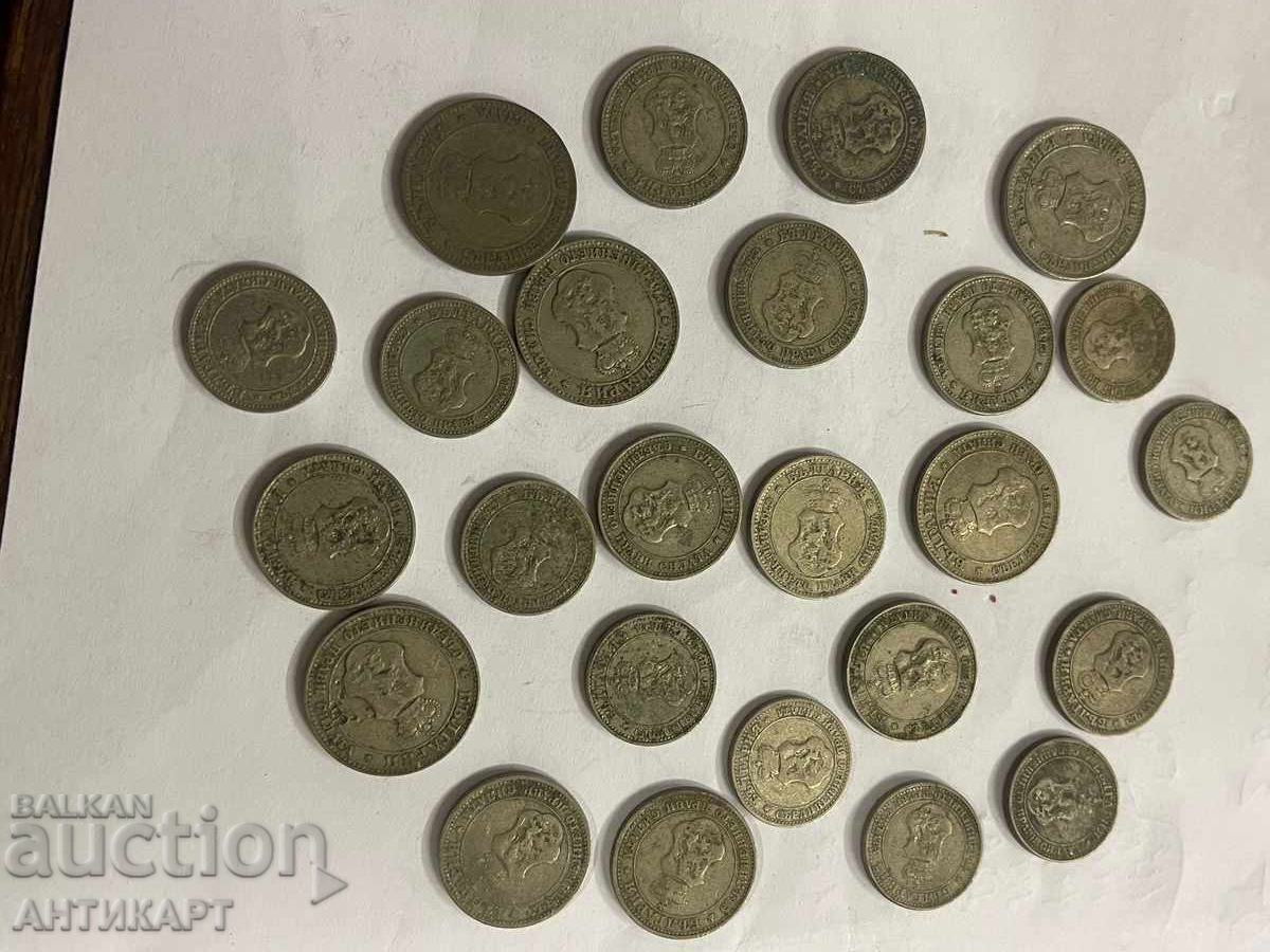Lot of 25 coins of 5, 10 and 20 stotinki from 1906, 1912 and 1913 - 5 Lot of 25 coins of 5, 10 and 20 stotinki from 1906, 1912 and 1913 - 5
