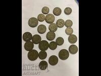 Lot of 25 coins of 5, 10 and 20 stotinki from 1906, 1912 and 1913