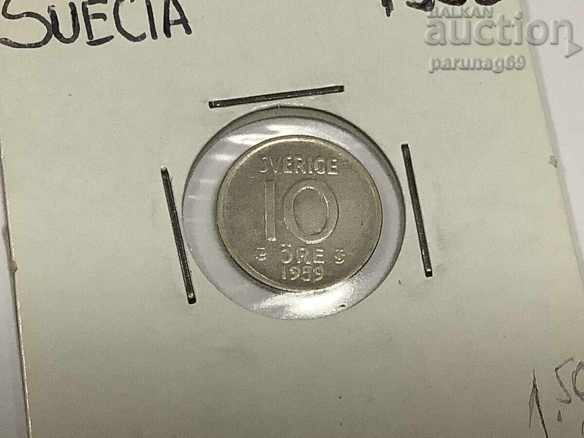 Sweden 10 öre 1959 Silver 0.400