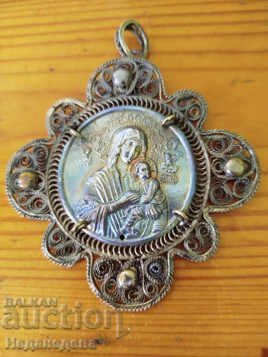 Icon, medallion, Filigree, panagia