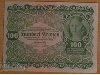 100 COROANE 1922, AUSTRIA-UNGARIA - UNC