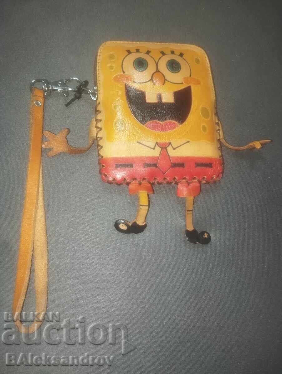 Auction  Art wallet made of natural leather