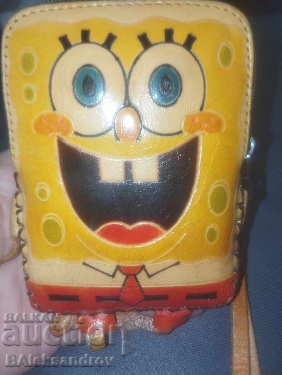 Art wallet made of natural leather