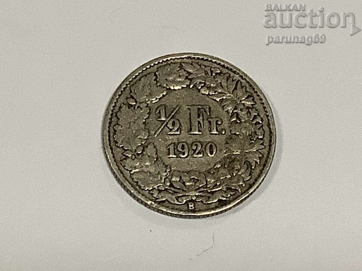 Switzerland 1/2 Franc 1920 Silver 0.835