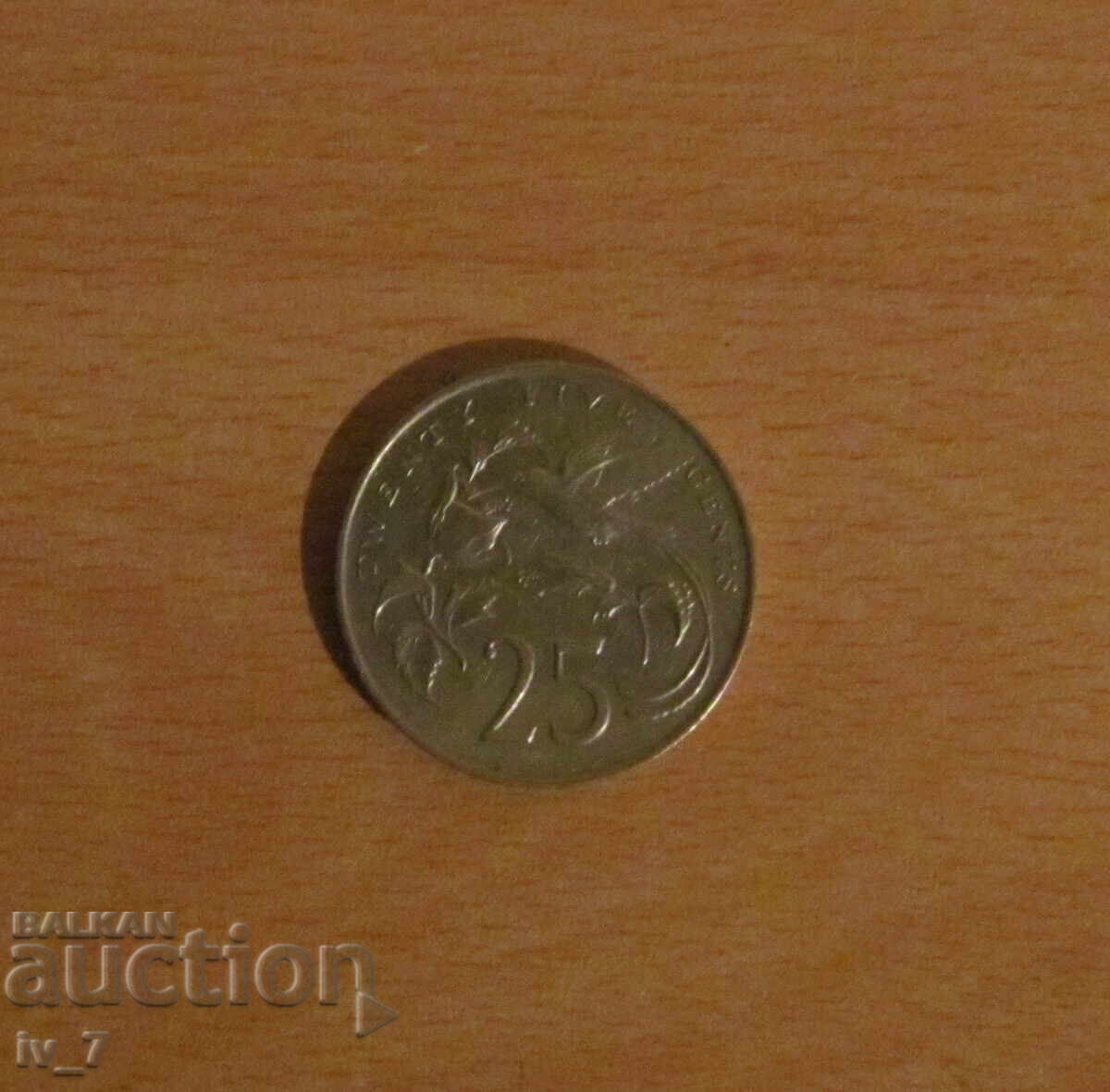 25 CENTS 1989, JAMAICA