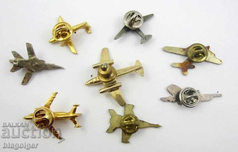 Δημοπρασία Στρατιωτικά αεροσκάφη - Στρατιωτική αεροπορία - Πολεμική Αεροπορία - Σετ 8 εμβλημάτων