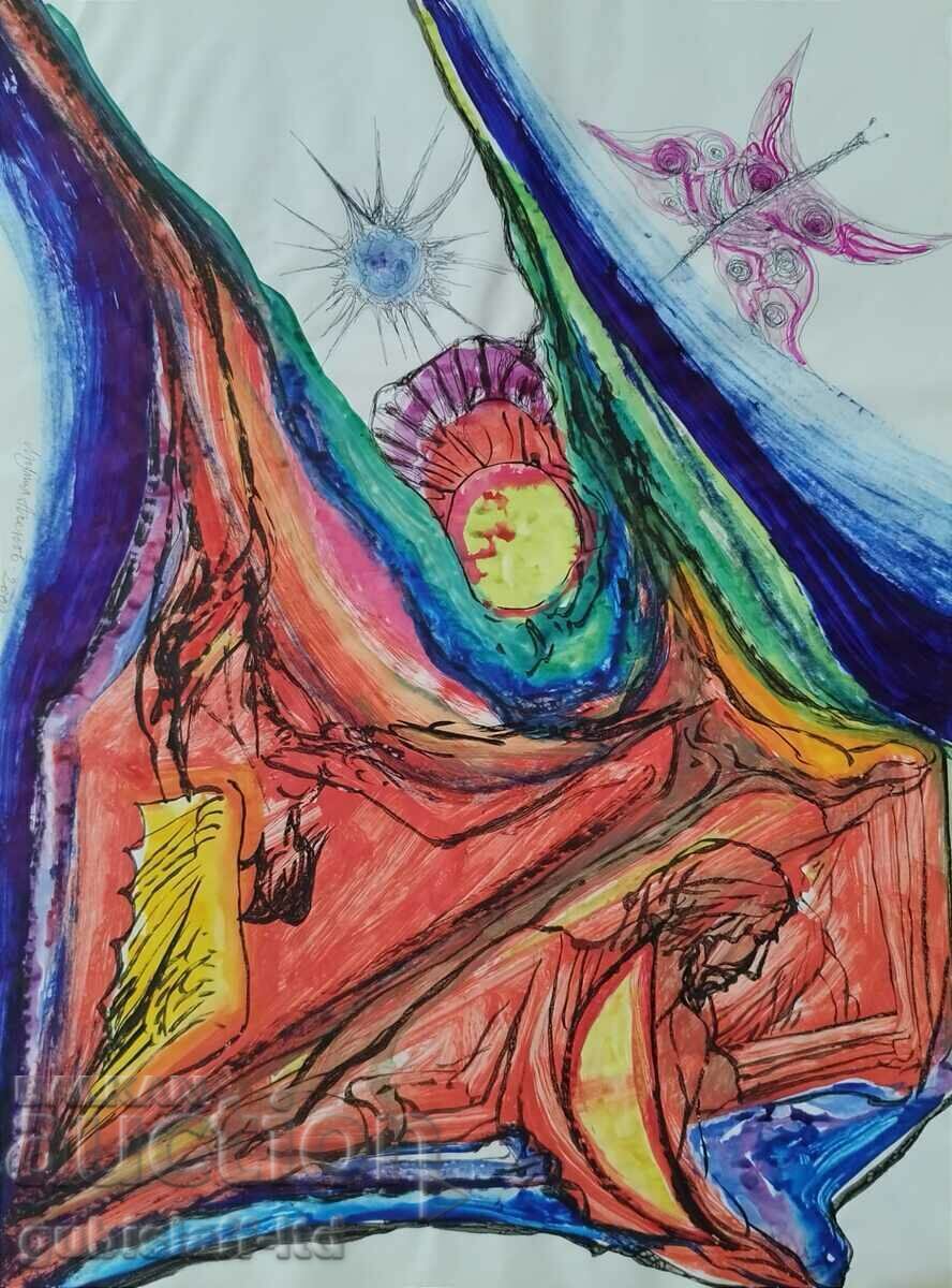 Painting, abstraction, art. Lyudmil Asenov, 2009 - 4