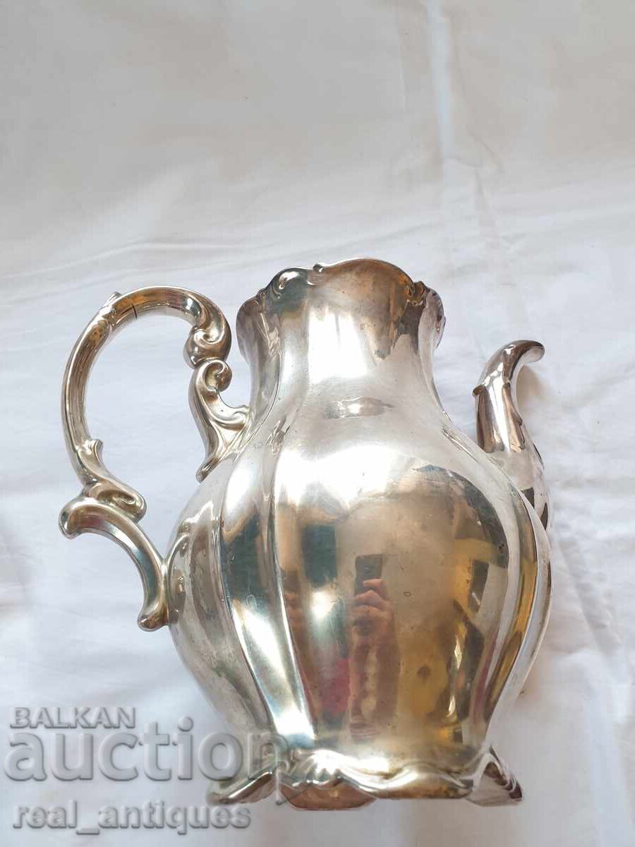 Ceainic din porțelan placat cu argint - 7