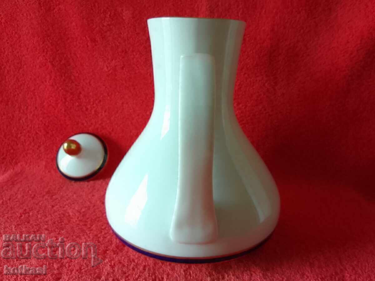 WEIMAR Παλιά πορσελάνινη κανάτα κοβαλτίου επιχρύσωση Γερμανία με τιμή 35.50 BGN | € 18.15