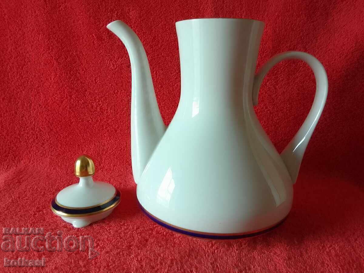 Δημοπρασία WEIMAR Παλιά πορσελάνινη κανάτα κοβαλτίου επιχρύσωση Γερμανία