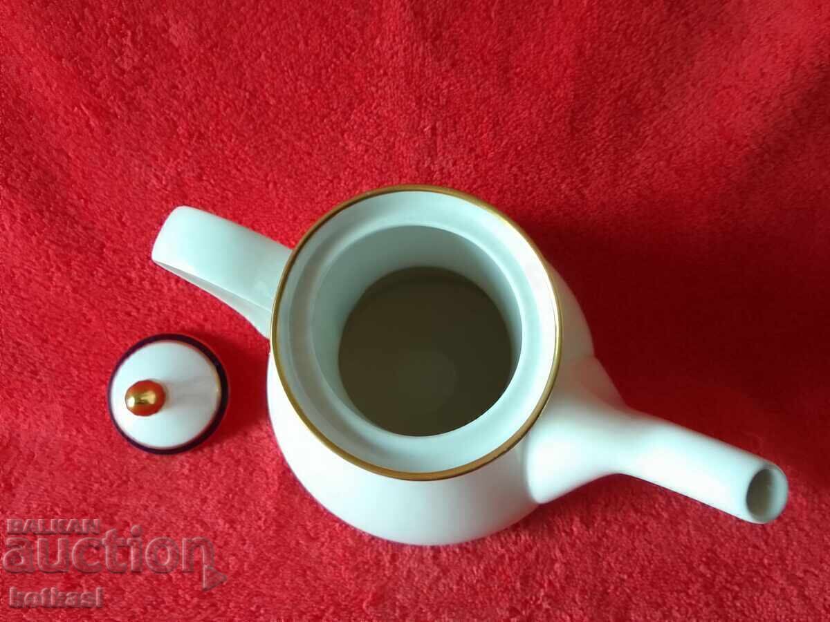 WEIMAR Παλιά πορσελάνινη κανάτα κοβαλτίου επιχρύσωση Γερμανία - 5