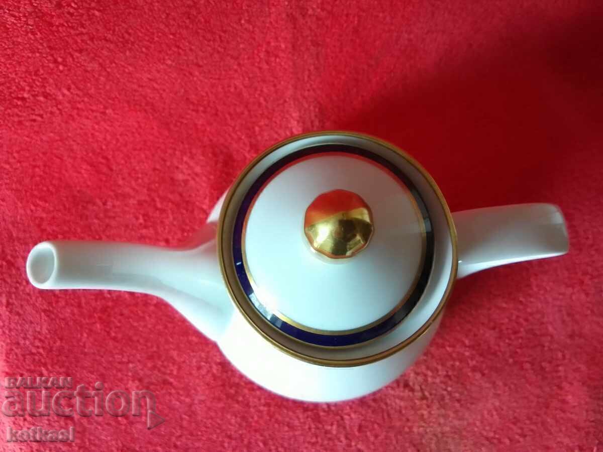 WEIMAR Παλιά πορσελάνινη κανάτα κοβαλτίου επιχρύσωση Γερμανία - 7