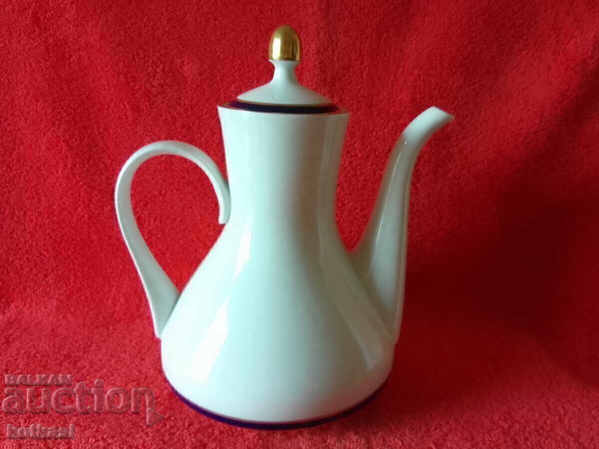 WEIMAR Παλιά πορσελάνινη κανάτα κοβαλτίου επιχρύσωση Γερμανία