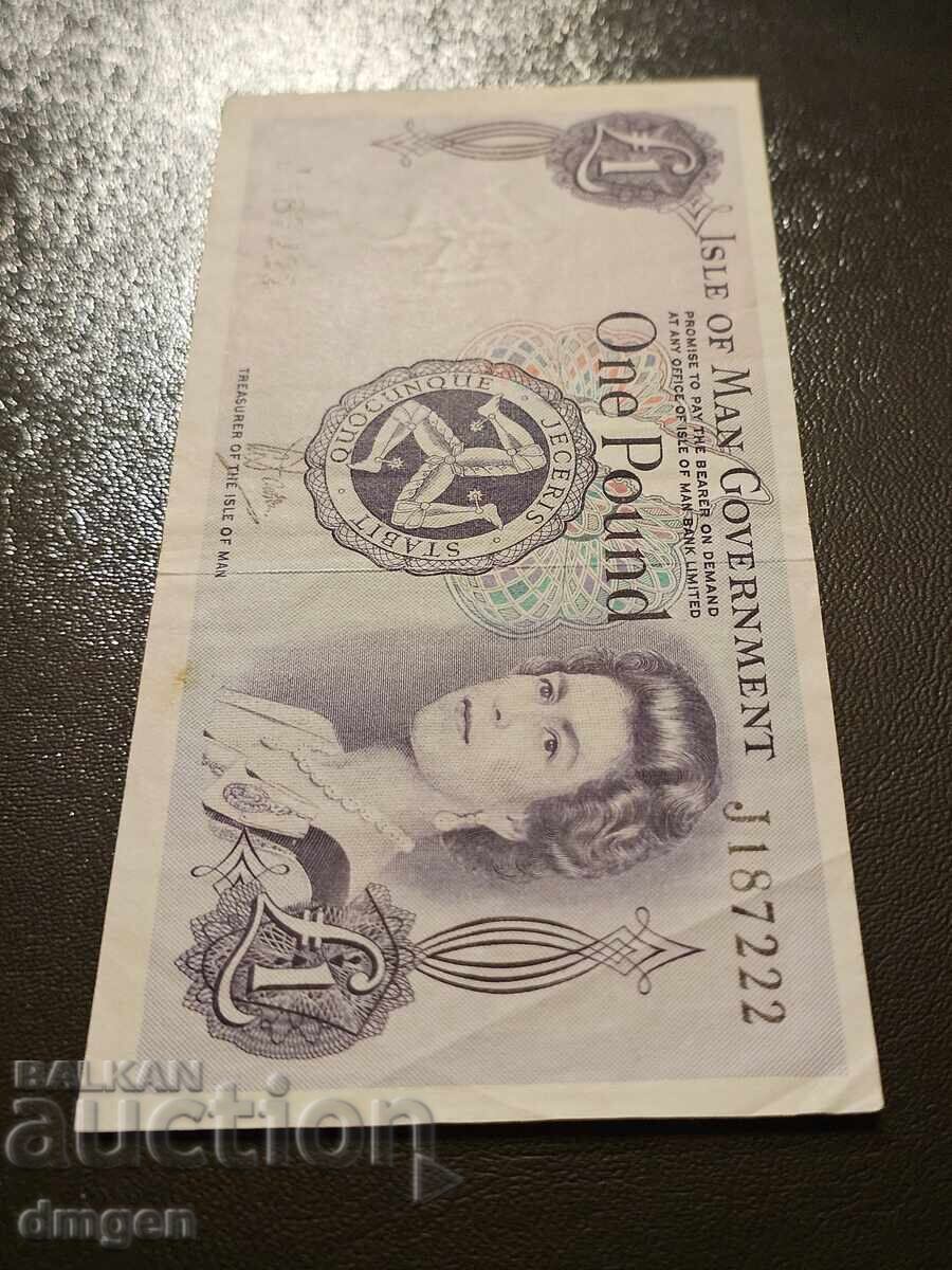Аукцион 1 паунд остров Ман 1979